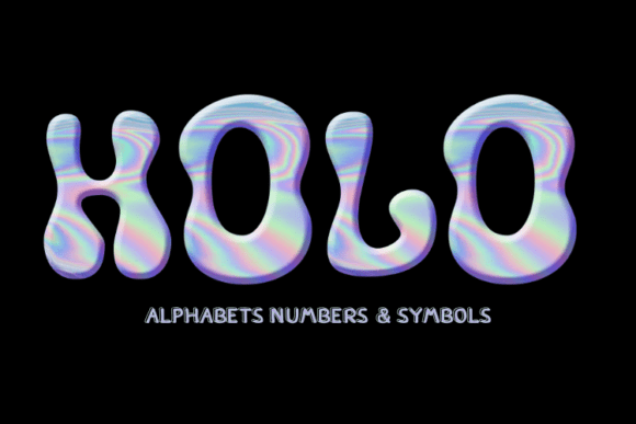Alphabet Numbers and Symbols Holographic