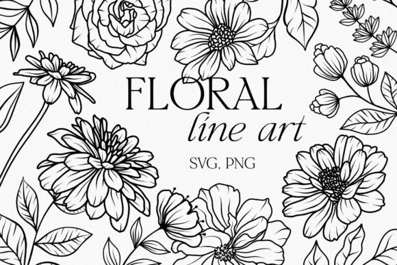 Botanical Floral Line Art Clipart Flower: A Strategic Asset for Brand Identity