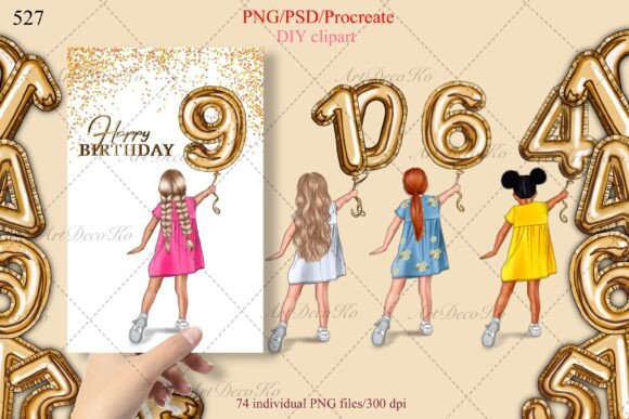 Bringing Celebration to Life with Girl's Birthday Custom Clip Art