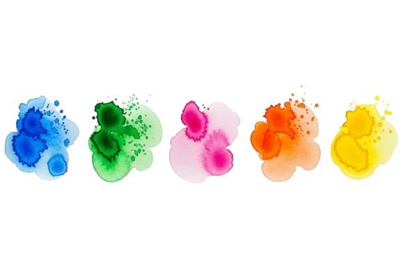 Colorful Watercolor Splash Set