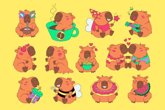 Cute Capybara Stickers: A Practical Asset for Modern Design
