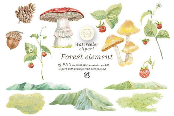 Forest Element: A Practical Review of Watercolor Assets for Designers