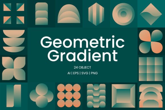 Geometric Gradient Shapes for Modern Design
