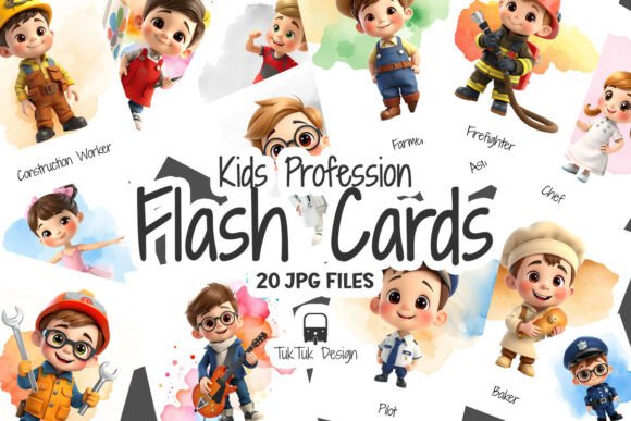 Kids Flashcards of Profession Clipart: A Practical Asset for Early Education