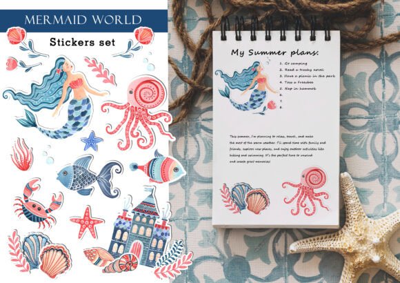 Mermaid World Folkart Digital Stickers: A Guide to Quality and Usage