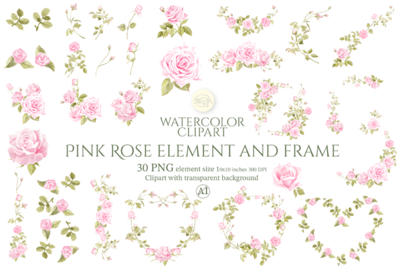 Pink Rose Watercolor Clipart Frame: A Guide to Elegant Design Choices