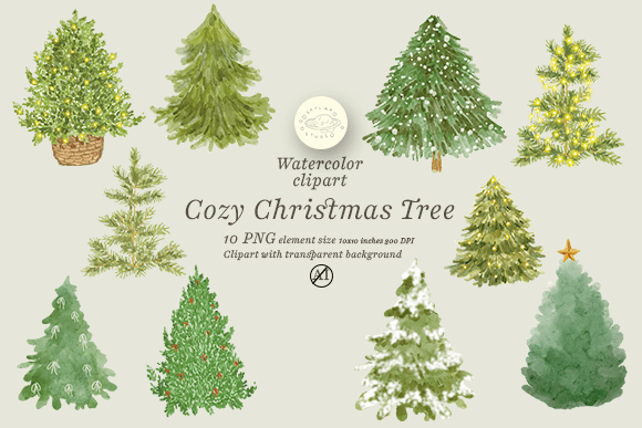Transforming Holiday Creativity with Cozy Christmas Tree Clipart and Watercolor Aesthetics