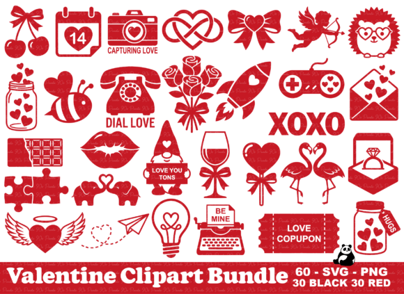 Unlocking Creative Potential with the Valentine Love Clipart Bundle SVG PNG