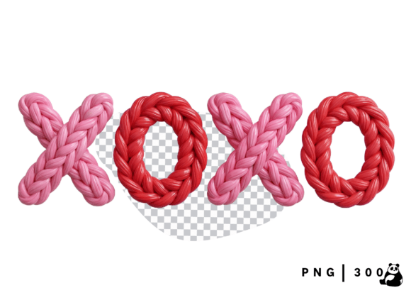 Valentine Faux Yarn Pink Xoxo Png: A Textured Digital Asset for Modern Creators