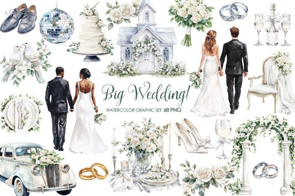 White Wedding, Wedding Timeline Clipart: A Visual Guide for Modern Celebrations